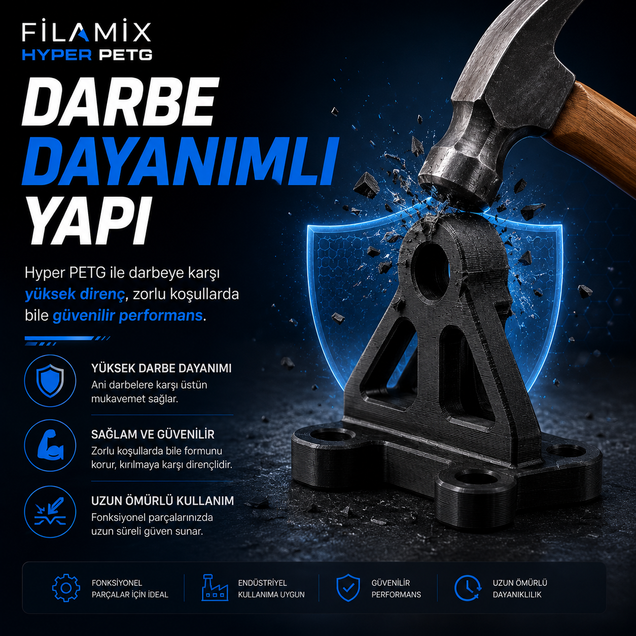 Filamix Hyper Petg Turuncu Filament 1.75mm 1kg